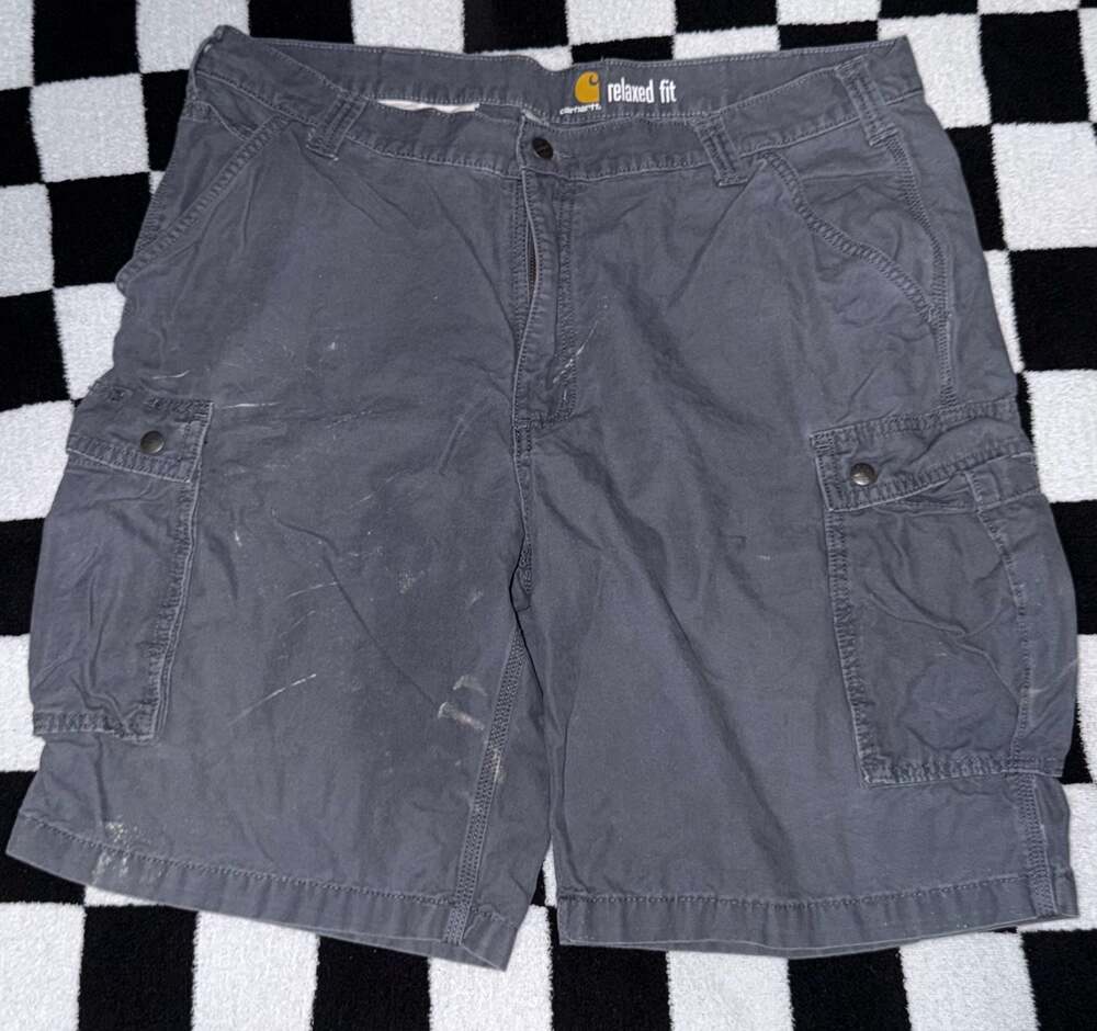 Carhartt Relaxed Fit Cargo Shorts Size 40 Grey